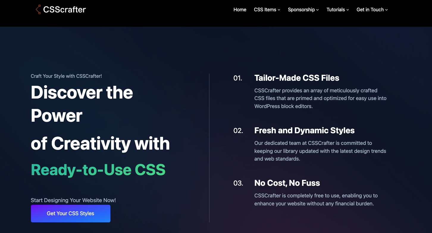 All CSS Items for Gutenberg Blocks - CSS Crafter